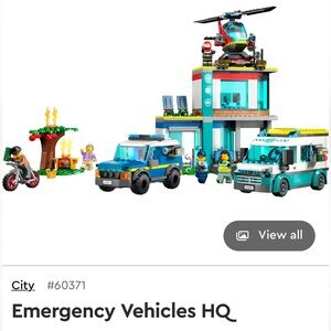 LEGO City
#60371
Emergency Vehicles HQ- retired